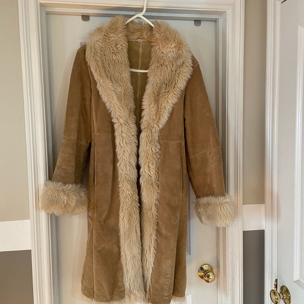 Long suede coat